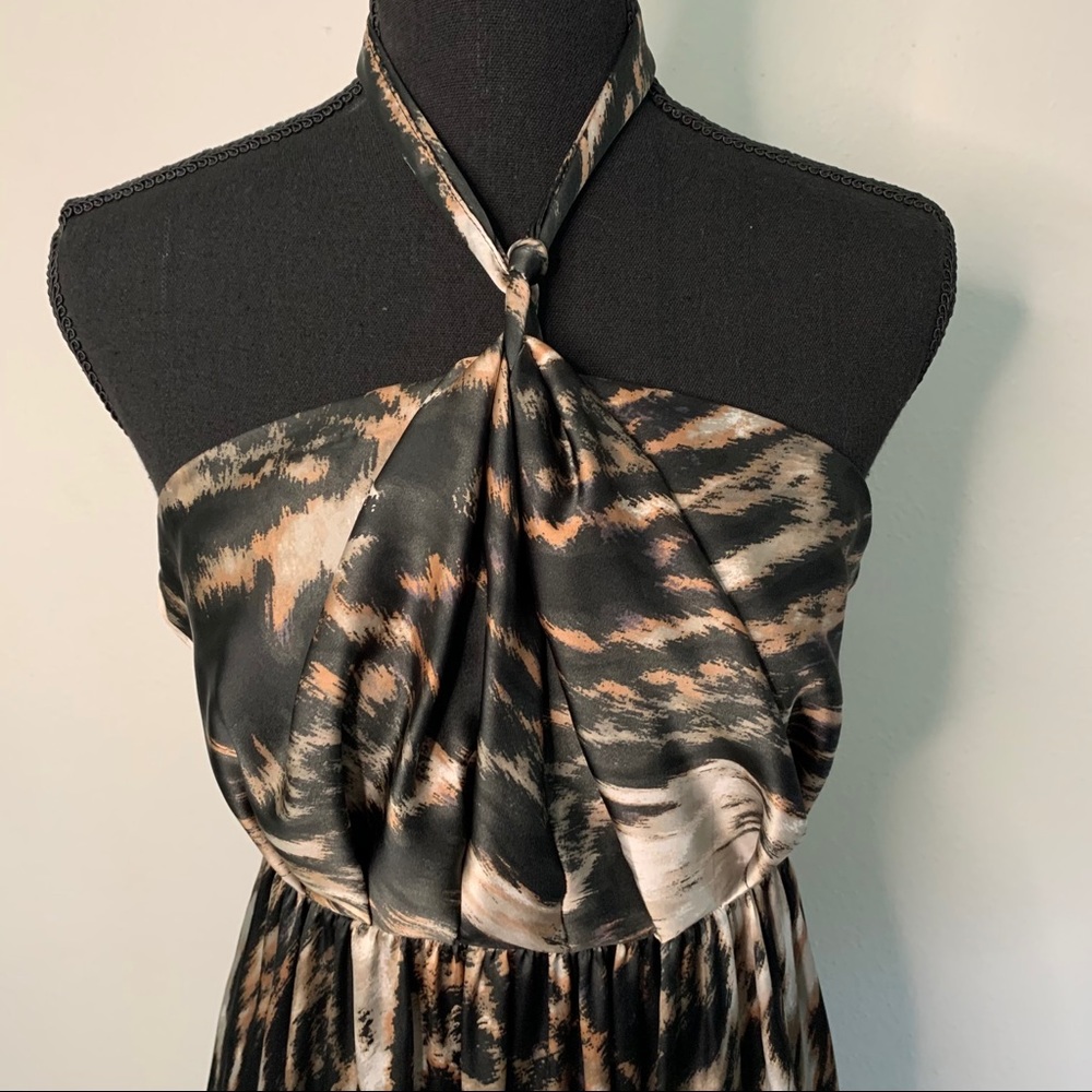 NWT H&M Animal Print Halter Maxi Dress SIZE 4